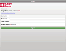 Tablet Screenshot of connect.knightfrank.com